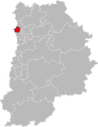 Kanton na mapě departementu Seine-et-Marne