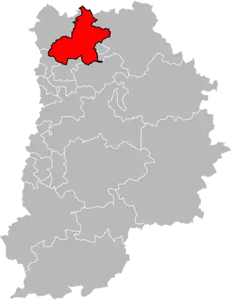 Kanton na mapě departementu Seine-et-Marne