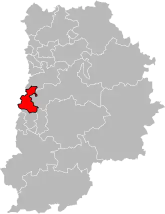 Kanton na mapě departementu Seine-et-Marne