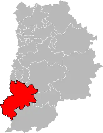 Kanton na mapě departementu Seine-et-Marne