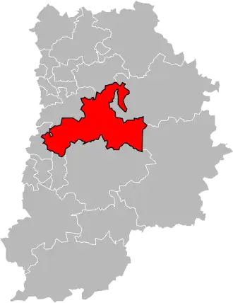 Kanton na mapě departementu Seine-et-Marne