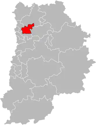 Kanton na mapě departementu Seine-et-Marne