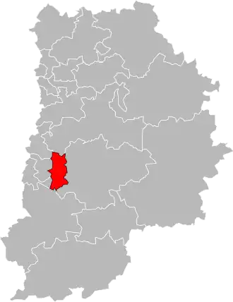 Kanton na mapě departementu Seine-et-Marne