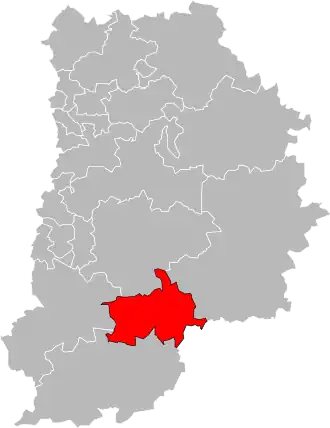 Kanton na mapě departementu Seine-et-Marne