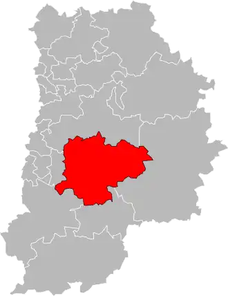 Kanton na mapě departementu Seine-et-Marne