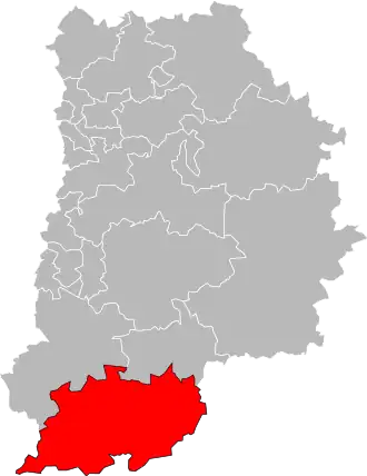 Kanton na mapě departementu Seine-et-Marne