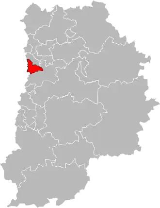 Kanton na mapě departementu Seine-et-Marne