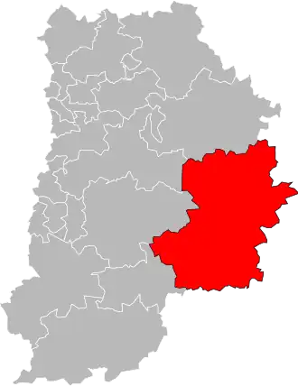 Kanton na mapě departementu Seine-et-Marne