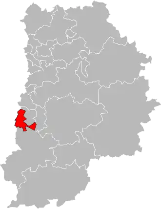 Kanton na mapě departementu Seine-et-Marne