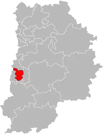 Kanton na mapě departementu Seine-et-Marne