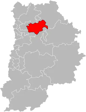 Kanton na mapě departementu Seine-et-Marne