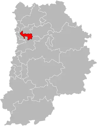 Kanton na mapě departementu Seine-et-Marne