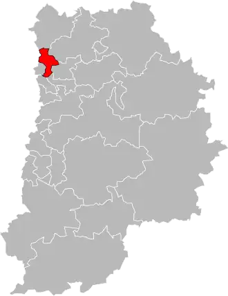 Kanton na mapě departementu Seine-et-Marne