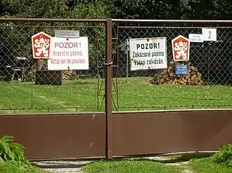 Sbírka tabulí pohraniční stráže