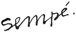 Jean-Jacques Sempé – podpis