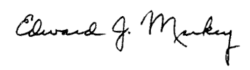 Ed Markey, podpis