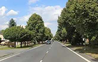 Silnice I/32 na průtahu obcí