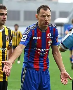 Sergej Ignaševič jako hráč klubu CSKA Moskva (2012)