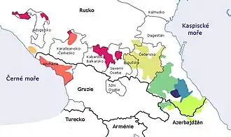 Větve severokavkazských jazyků