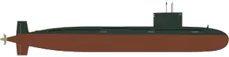 Ilustrace ponorky typu 093