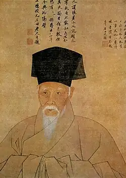 Portrét starce (耋像圖), autoportrét Šen Čoua, 1506