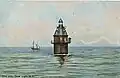 Ship john shoal light na pohlednici v roce 1914