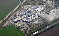 Olympia Brno, letecký pohled od severozápadu