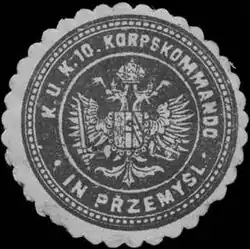 Pečeť 10. armádního sboru v Přemyšlu