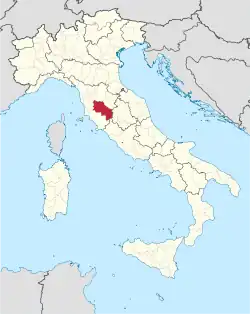 Provincie Siena na mapě Itálie