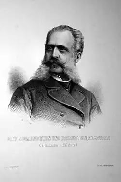 Hrabě Zikmund Thun-Hohenstein jako místodržitel v Salcburku (přibližně 1880)