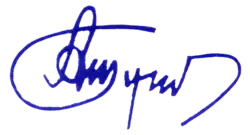 Andrej Nikolajevič Tupolev – podpis