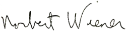Norbert Wiener – podpis