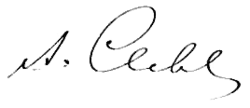 Alfred Clebsch – podpis