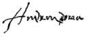Andrea Doria – podpis