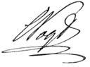 Carl Vogt – podpis