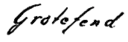 Georg Friedrich Grotefend – podpis