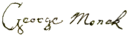 George Monck – podpis