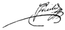 Joseph Fouché, podpis