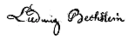 Ludwig Bechstein – podpis