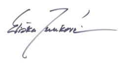 Eliška Junková – podpis
