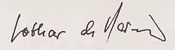 Lothar de Maizière, podpis