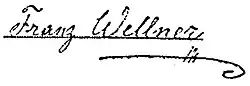 Franz Wellner – podpis