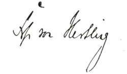 Georg von Hertling – podpis