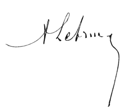 Albert Lebrun, podpis