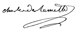 Charles de Lameth – podpis