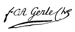 Christophe Antoine Gerle – podpis