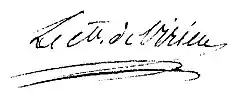 François-Henri de Virieu – podpis