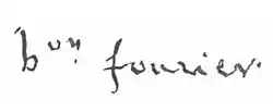 Joseph Fourier – podpis