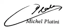 Michel Platini – podpis