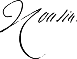 Victor Cousin – podpis